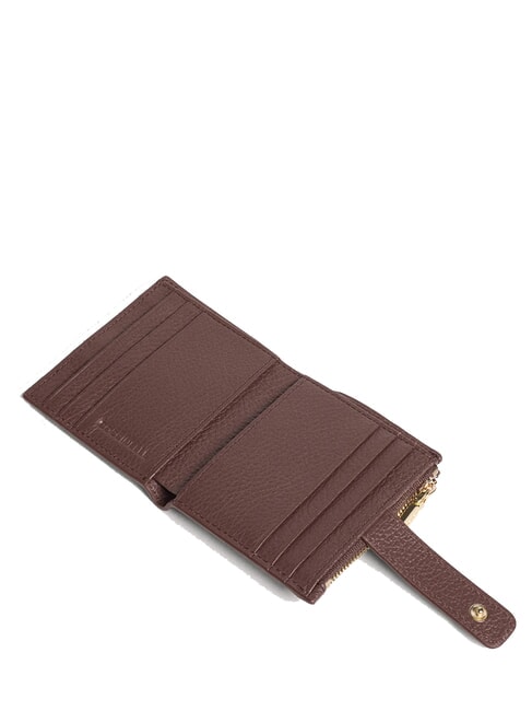 METALLIC SOFT Mini Portafoglio in pelle berry - Portafogli Donna