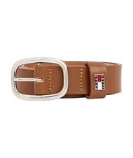 TOMMY HILFIGER TOMMY JEANS OVAL  Cintura accorciabile in pelle cognac - Cinture - 4