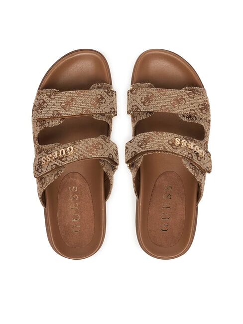 FAXON2 Sandali zeppa 6.5 cm Beige/Brown - Scarpe Donna