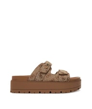 GUESS FAXON2 Sandali zeppa 6.5 cm Beige/Brown - Scarpe Donna - 2
