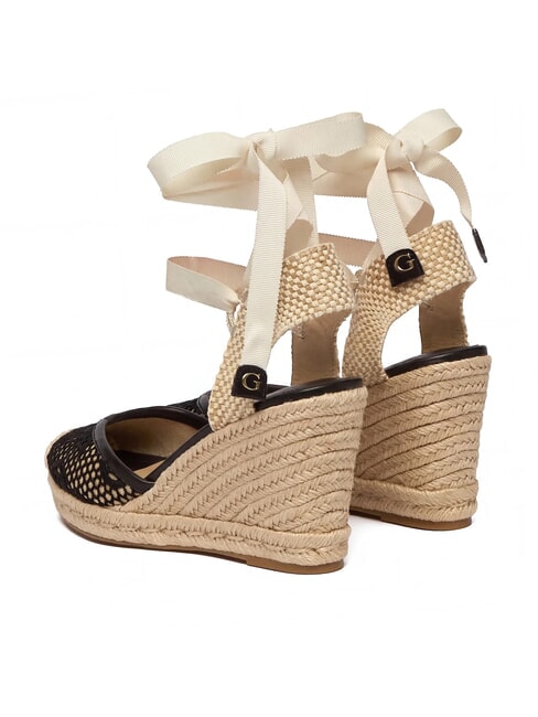 CHEYIN Sandali espadrillas tacco 10 cm black natural - Scarpe Donna