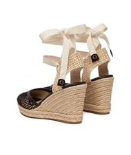 GUESS CHEYIN Sandali espadrillas tacco 10 cm black natural - Scarpe Donna - 3