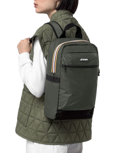 MID LAON Zaino in nylon idrorepellente green blackish - Zaini Scuola & Tempo Libero