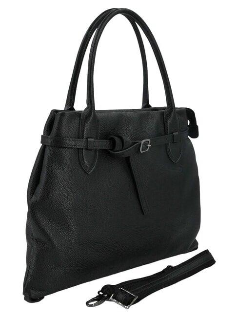 ELIF Pochette media in pelle, con tracolla nero - Borse Donna