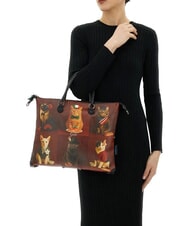 GABS G3 PLUS Borsa shopping media, trasformabile worldwide cats red - Borse Donna - 2