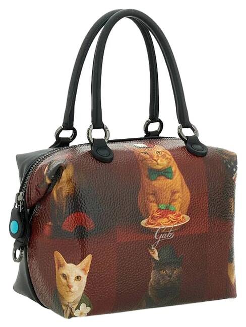 G3 PLUS Borsa shopping media, trasformabile worldwide cats red - Borse Donna