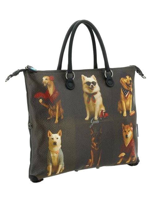 G3 PLUS Borsa shopping media, trasformabile worldwide dogs grey - Borse Donna