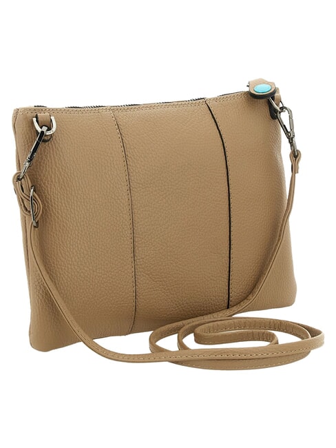BEYONCE Pochette media in pelle, con tracolla cappuccino - Borse Donna