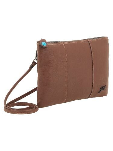 BEYONCE Pochette media in pelle, con tracolla cuoio scuro - Borse Donna