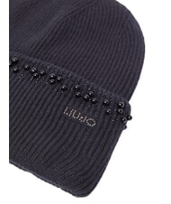LIUJO PERLE Cappello lavorato a maglia con perline NERO - Cappelli - 3
