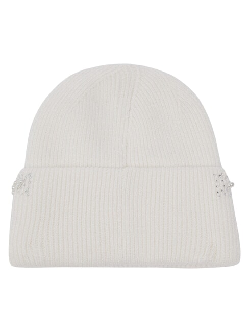 PERLE Cappello lavorato a maglia con perline white cream - Cappelli