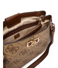 GUESS KARNILLA Borsa a spalla latte logo/brown - Borse Donna - 4