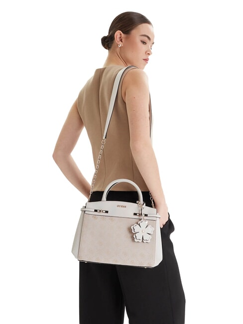 MELINDA Borsa a mano, con tracolla off white logo - Borse Donna