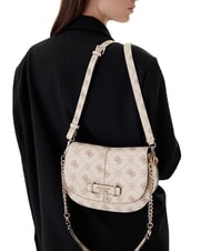 GUESS CARRIE Borsa a spalla, con tracolla vanilla logo - Borse Donna - 2