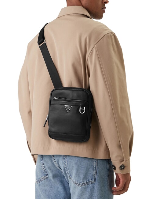 MONACO Borsello in pelle NERO - Tracolle Uomo