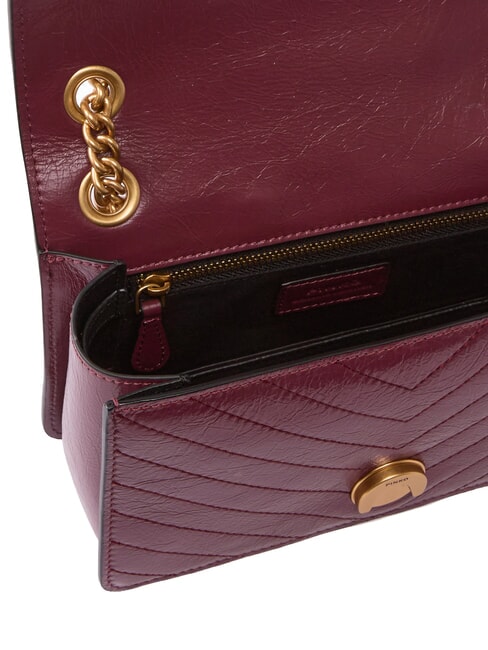LOVE ONE LIGHT Borsa mini in pelle trapuntata ribes intenso-antique gold - Borse Donna