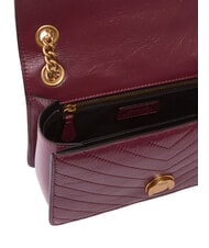 PINKO LOVE ONE LIGHT Borsa mini in pelle trapuntata ribes intenso-antique gold - Borse Donna - 4