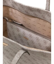 GUESS POWER PLAY 2 Shopping Bag dark taupe logo - Borse Donna - 3