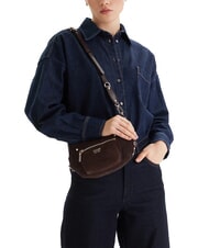 GUESS MARSHA Borsa a tracolla, in pelle suede espresso - Borse Donna - 2