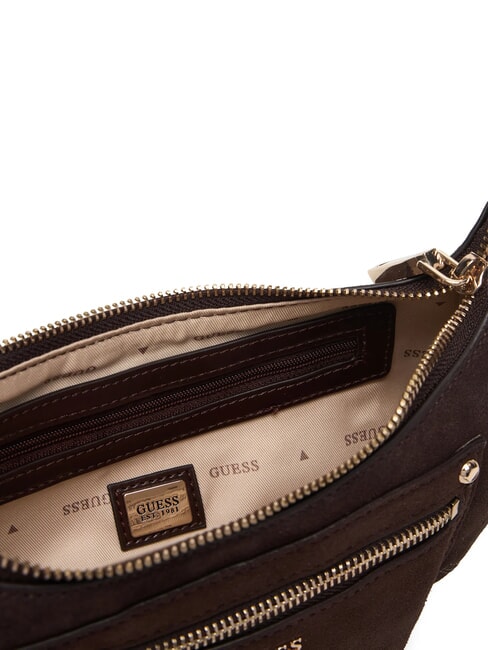 MARSHA Borsa a tracolla, in pelle suede espresso - Borse Donna