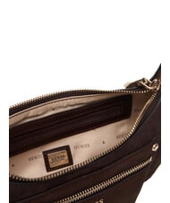 GUESS MARSHA Borsa a tracolla, in pelle suede espresso - Borse Donna - 4