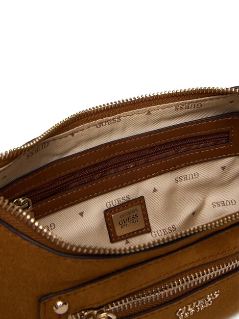 MARSHA Borsa a tracolla, in pelle suede COGNAC - Borse Donna