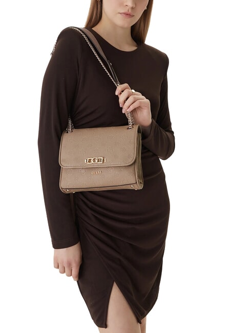 ANISE Mini Bag a spalla / a tracolla dark taupe logo - Borse Donna