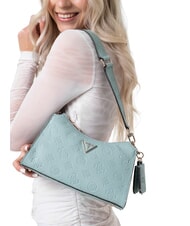 GUESS CRESIDIA II Borsa a spalla con zip light sage logo - Borse Donna - 3