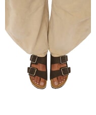BIRKENSTOCK ARIZONA WB Sandali in pelle mocca - Scarpe Uomo - 6
