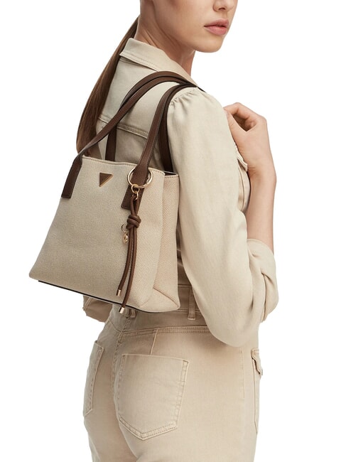 ALICE Borsa a spalla natural/espresso - Borse Donna