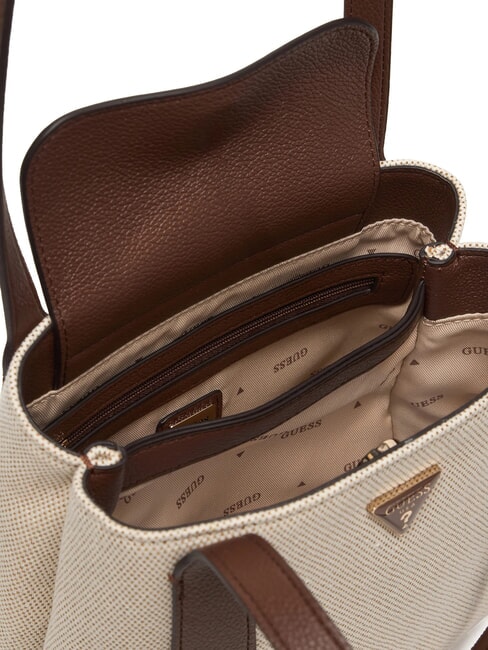 ALICE Borsa a spalla natural/espresso - Borse Donna