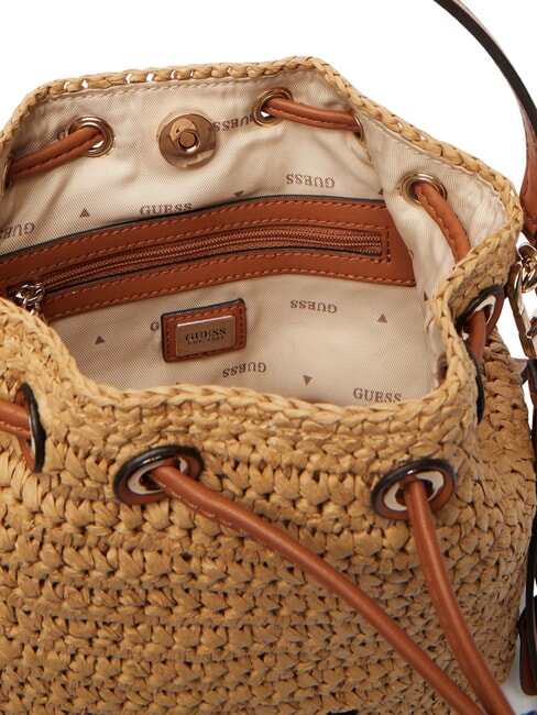 OFELIA Mini Secchiello con tracolla natural/cognac - Borse Donna