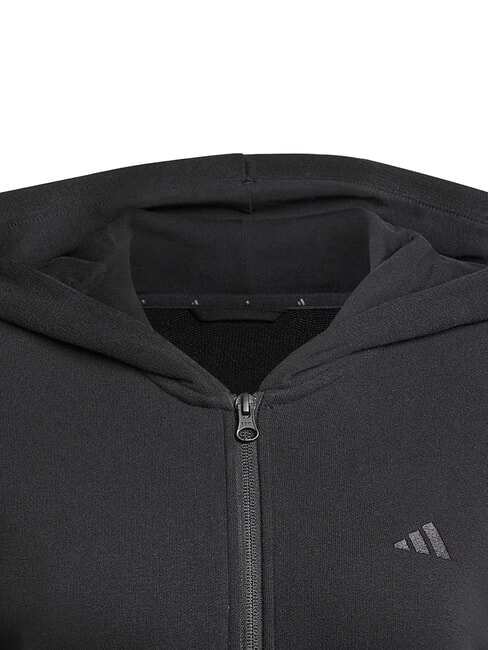 COQ Felpa con zip intera black - Felpe Donna