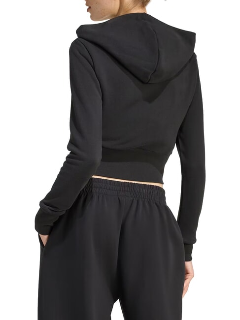 COQ Felpa con zip intera black - Felpe Donna