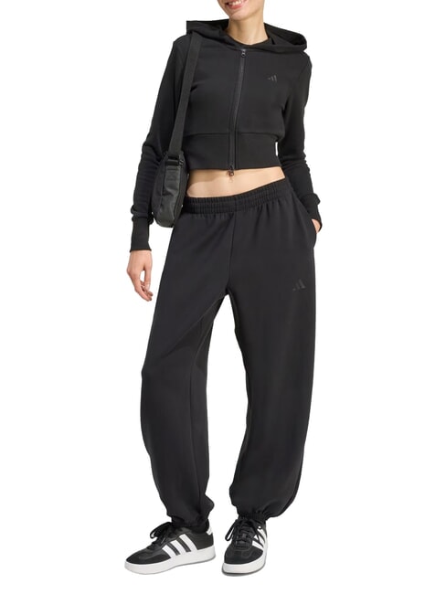 COQ Felpa con zip intera black - Felpe Donna
