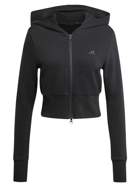 COQ Felpa con zip intera black - Felpe Donna