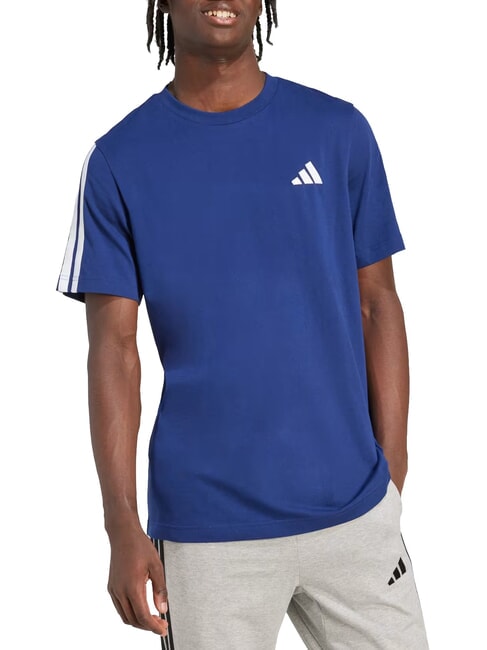 3 STRIPES T-shirt a maniche corte, a girocollo blue - T-shirt Uomo