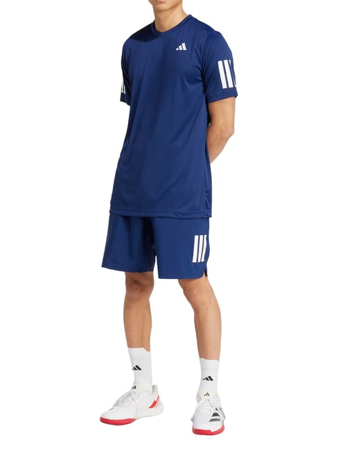CLUB 3 STRIPES Maglietta da tennis blue - T-shirt Uomo