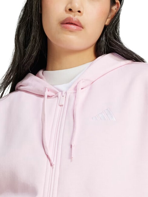 3 STRIPES Felpa con zip e cappuccio pink - Felpe Donna