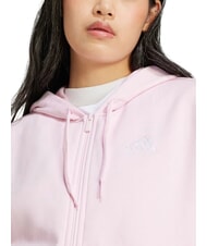 ADIDAS 3 STRIPES Felpa con zip e cappuccio pink - Felpe Donna - 5