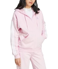 ADIDAS 3 STRIPES Felpa con zip e cappuccio pink - Felpe Donna - 3