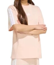 ADIDAS 3 STRIPES T-shirt a maniche corte, puro cotone pink - T-shirt e Top Donna - 3