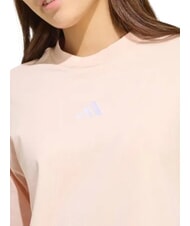 ADIDAS 3 STRIPES T-shirt a maniche corte, puro cotone pink - T-shirt e Top Donna - 5