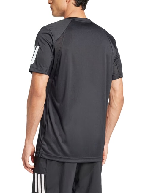 CLUB 3 STRIPES Maglietta da tennis black - T-shirt Uomo
