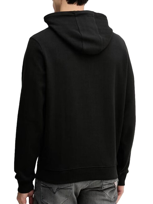TEXTURED PATCH LOGO Felpa con cappuccio jetbla - Felpe Uomo
