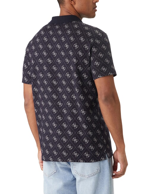 ALL OVER JACQUARD Polo allover 4g smart blu - Polo Uomo