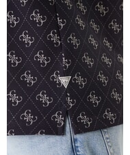 GUESS ALL OVER JACQUARD Polo allover 4g smart blu - Polo Uomo - 3