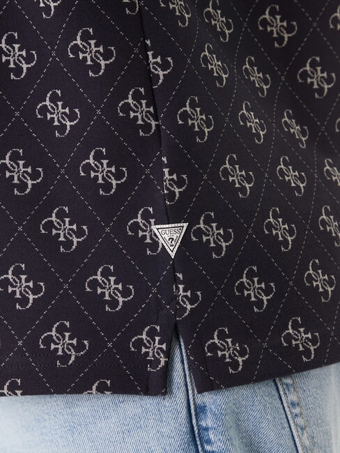ALL OVER JACQUARD Polo allover 4g smart blu - Polo Uomo