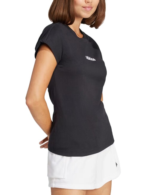 LINEAR T-shirt a maniche corte, puro cotone black - T-shirt e Top Donna
