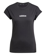ADIDAS LINEAR T-shirt a maniche corte, puro cotone black - T-shirt e Top Donna - 4